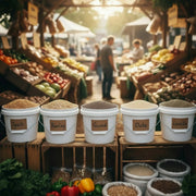 Kitchee Bulk 10x 10L Plastic Buckets + Lids - Empty White With Handle Large Pail V238-SUPDZ-21934188101712