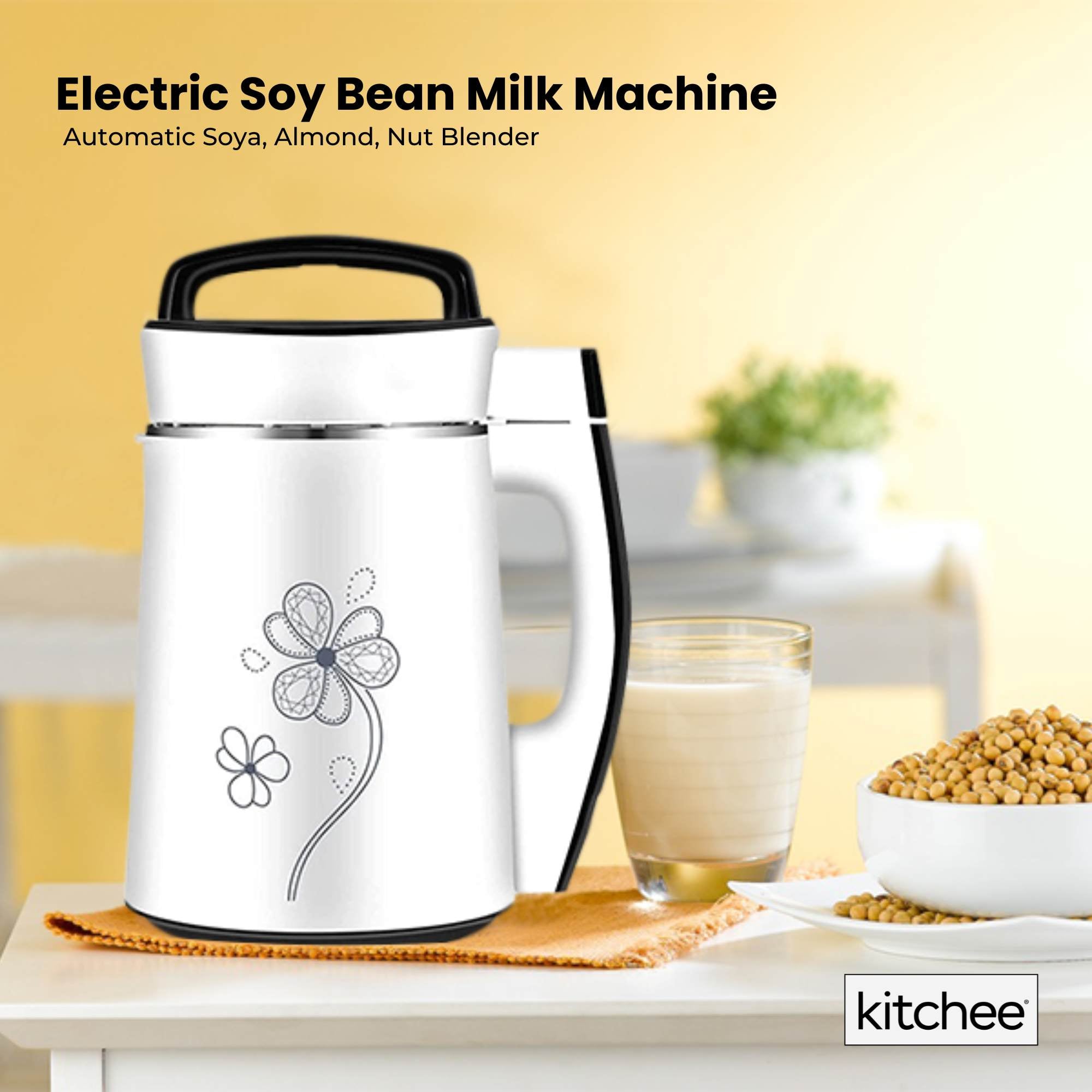 Kitchee 1.2L Electric Soy Bean Milk Maker Machine - Automatic Almond Nut Blender V238-SUPDZ-23901946502