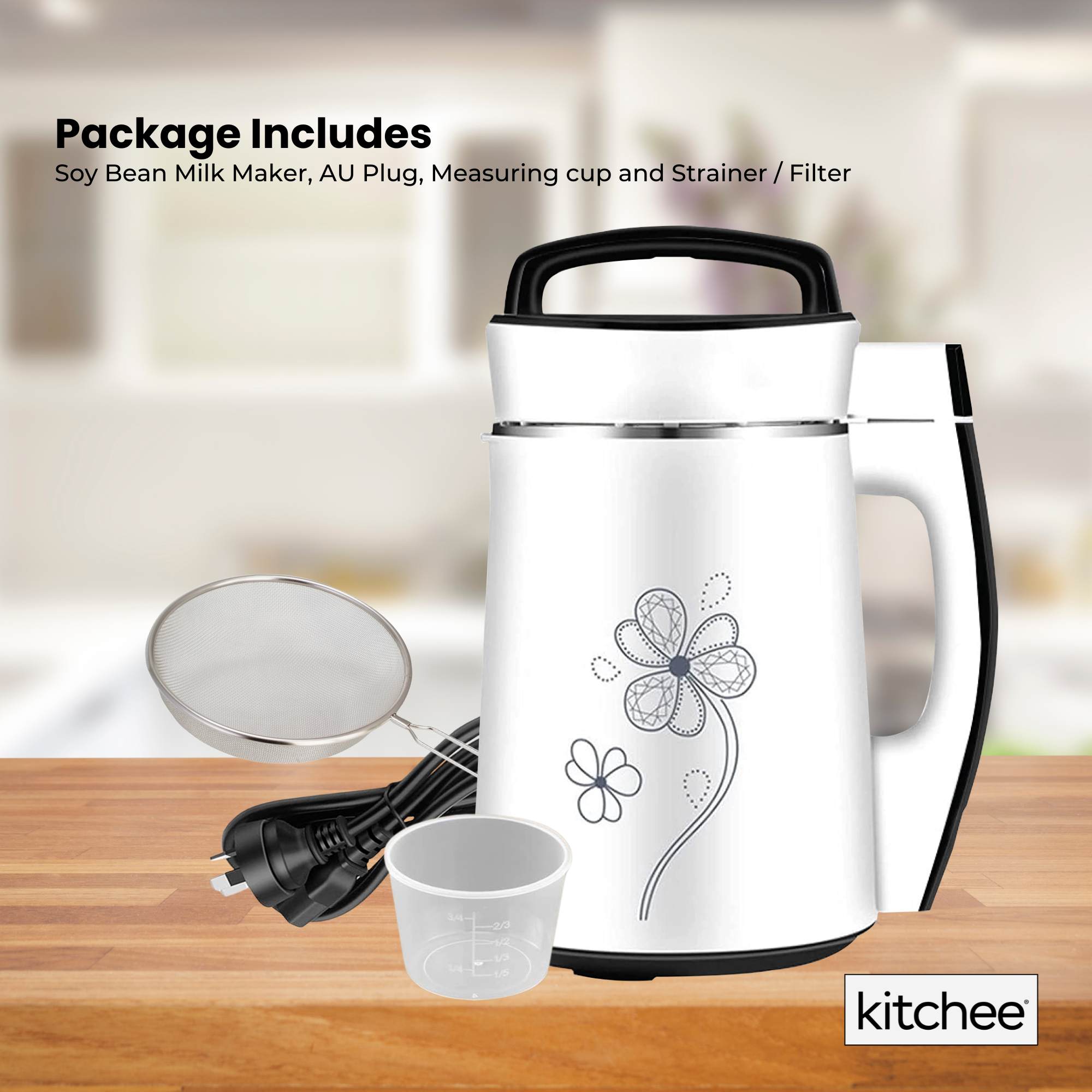 Kitchee 1.2L Electric Soy Bean Milk Maker Machine - Automatic Almond Nut Blender V238-SUPDZ-23901946502