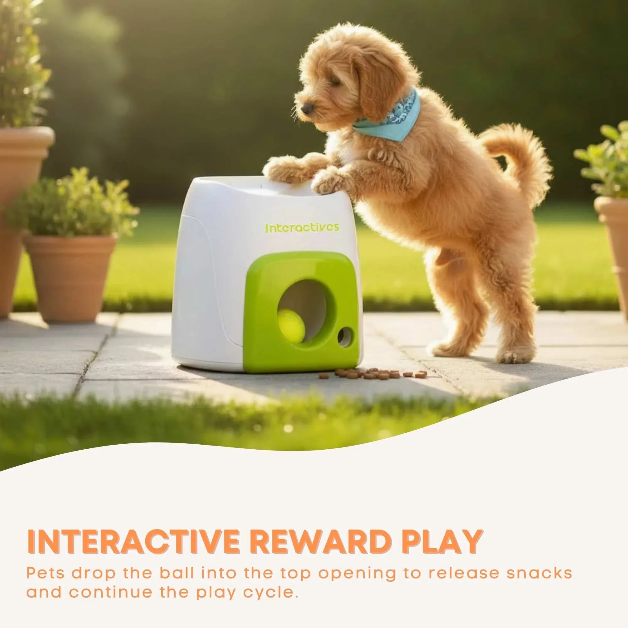 AFP Interactive Treat Reward Dog Toy - Enrichment Play Ball Drop Snack Dispenser V238-SUPDZ-25705390470