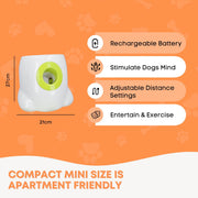 Hyper Fetch Mini Dog Ball Launcher - Automatic Interactive Indoor Small Pet Toy V238-SUPDZ-25706217286