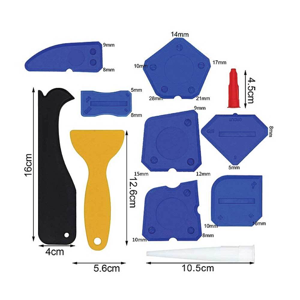 12 Piece Plastic Sealant Scraper Tools Finishing Grout Silicone Caulking Remover V238-SUPDZ-28148685668432