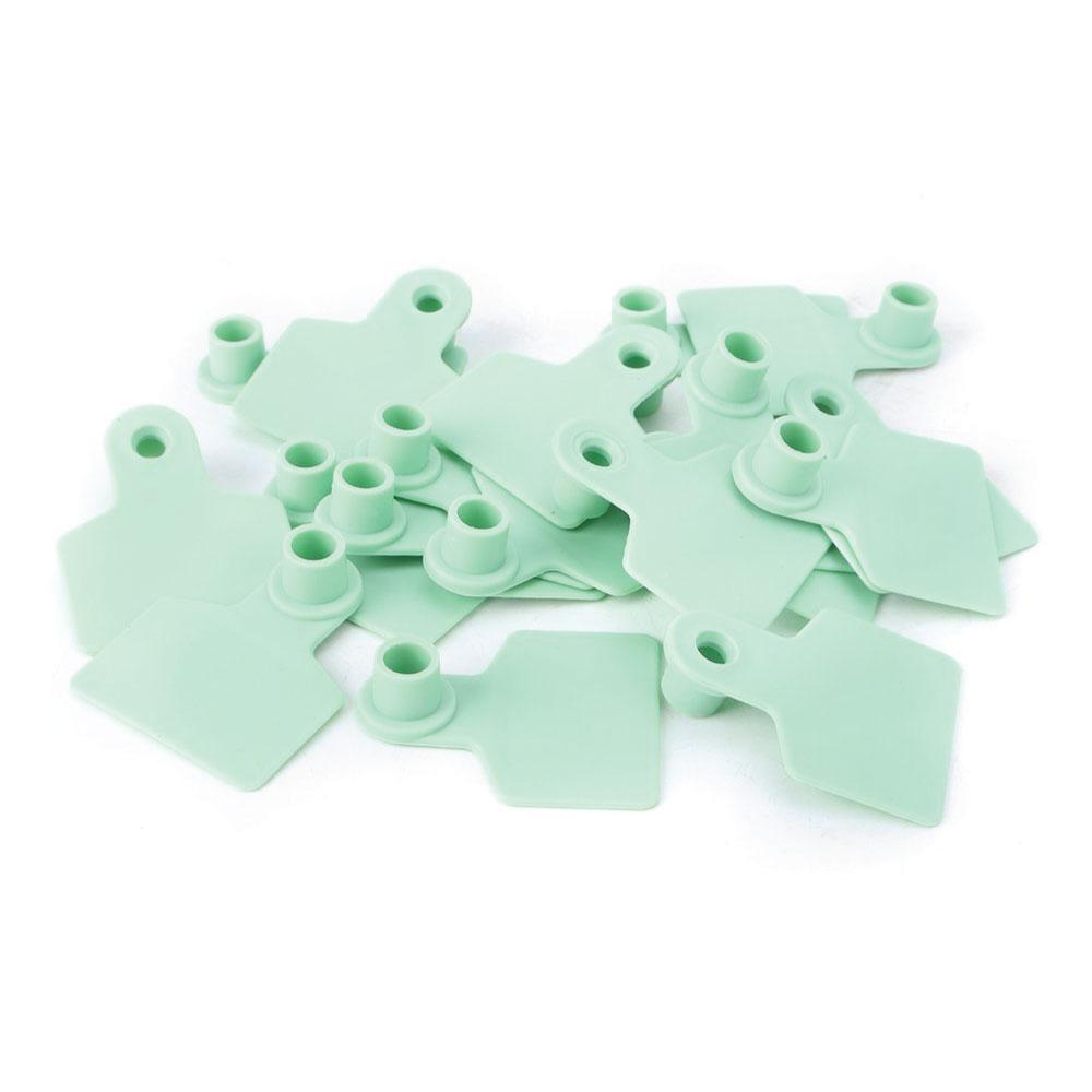 100x Cattle Ear Tags 6x7cm Set - Medium Green Blank Cow Sheep Livestock Label V238-SUPDZ-28211700695120