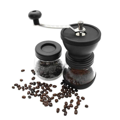 Coffee Bean Grinder - Manual Hand Stainless Ceramic Burr Core Glass Jar Nut Mill V238-SUPDZ-28219838398544