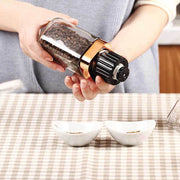 Orku Single Salt or Pepper Grinder 180ml - Glass Manual Mill with Rose Gold Lid V238-SUPDZ-28247827284048