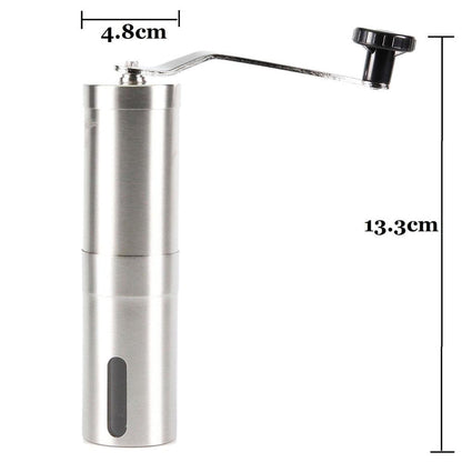 Coffee Bean Grinder - Stainless Steel Ceramic Burr Manual Hand Crank Nut Mill V238-SUPDZ-28248153325648