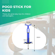 Social Hike Blue Pogo Stick - Kids Jumping Jackhammer Exercise Hopper Toy V238-SUPDZ-28304648437840