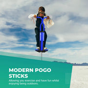 Social Hike Blue Pogo Stick - Kids Jumping Jackhammer Exercise Hopper Toy V238-SUPDZ-28304648437840