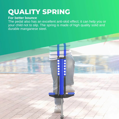 Social Hike Blue Pogo Stick - Kids Jumping Jackhammer Exercise Hopper Toy V238-SUPDZ-28304648437840