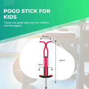 Social Hike Red Pogo Stick - Kids Jumping Jackhammer Exercise Hopper Toy V238-SUPDZ-28304818405456