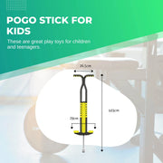 Social Hike Yellow Pogo Stick - Kids Jumping Jackhammer Exercise Hopper Toy V238-SUPDZ-28304910516304