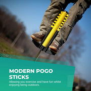 Social Hike Yellow Pogo Stick - Kids Jumping Jackhammer Exercise Hopper Toy V238-SUPDZ-28304910516304