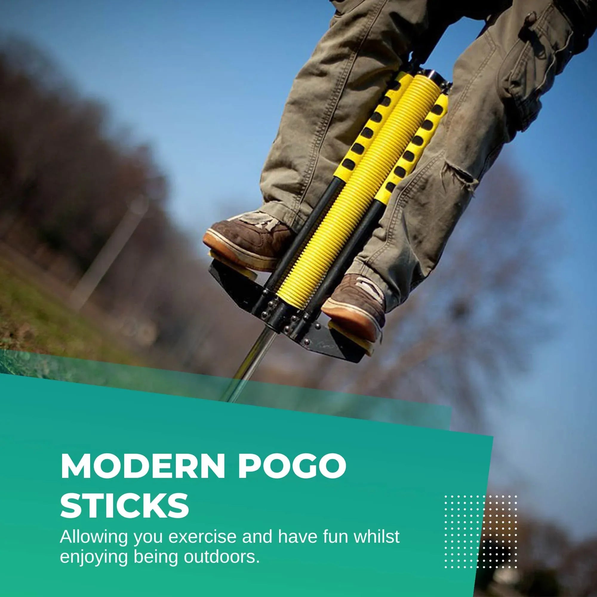 Social Hike Yellow Pogo Stick - Kids Jumping Jackhammer Exercise Hopper Toy V238-SUPDZ-28304910516304