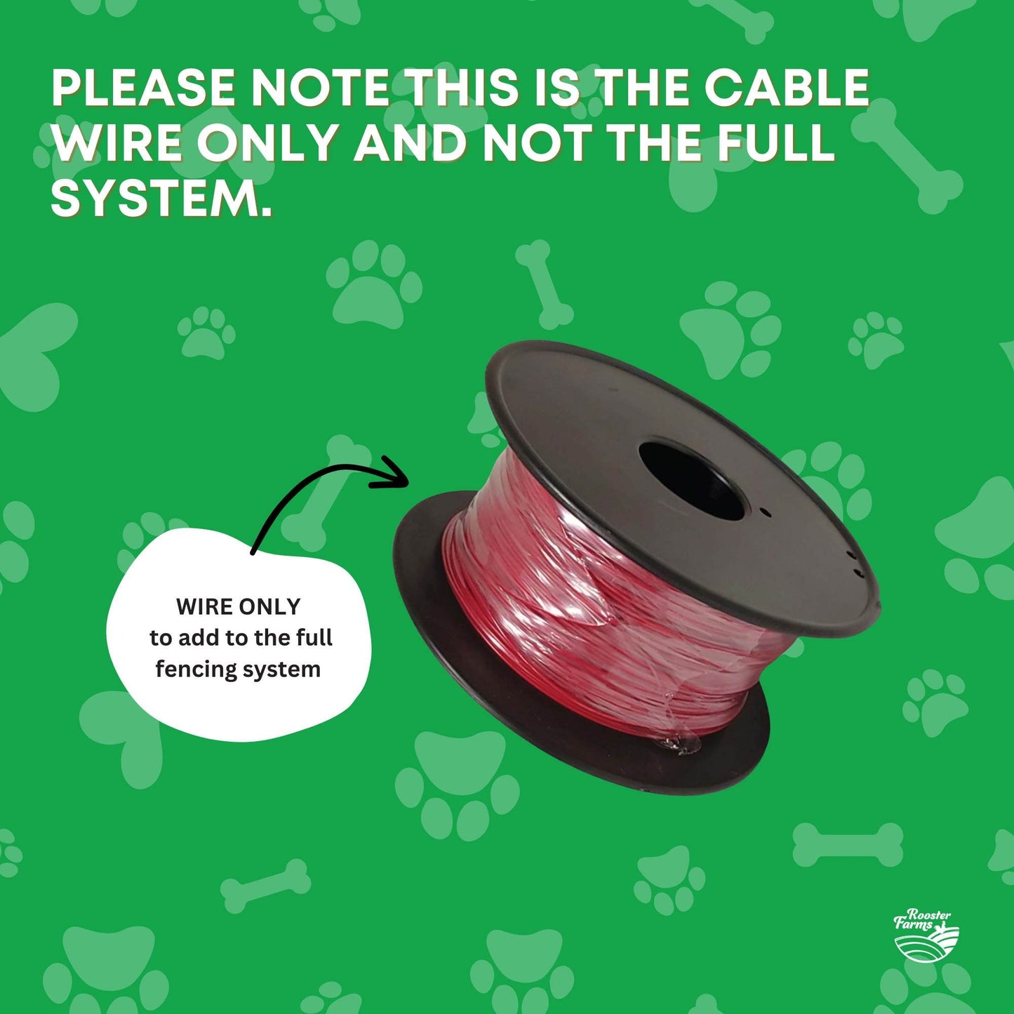 300m Boundary Wire - Solid Copper Dog Fence Underground Invisible Red Cable V238-SUPDZ-28406858055760