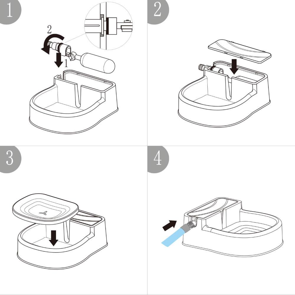 Auto Filling Dog Drinking Water Fountain - Outdoor Automatic Pet Drinking Bowl V238-SUPDZ-28416002523216