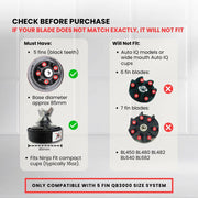 5 Fin 85mm Blade Replacement Compatible with Nutri Ninja QB3000 - Not Auto IQ V238-SUPDZ-28577576353872