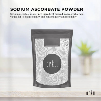 Orku 100g Sodium Ascorbate - High Purity Soluble Crystalline Powder Ingredient V238-SUPDZ-28645548163152