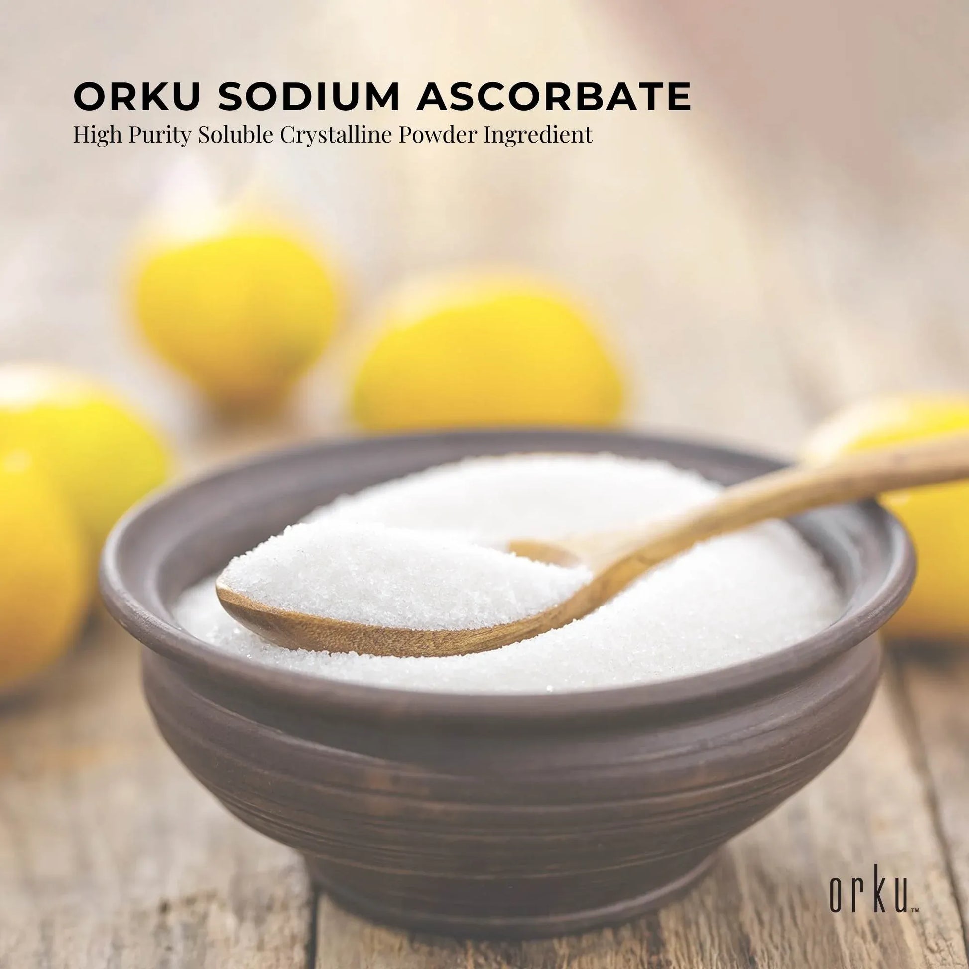 Orku 1.2Kg Sodium Ascorbate Tub - High Purity Soluble Crystalline Powder V238-SUPDZ-28715134943312