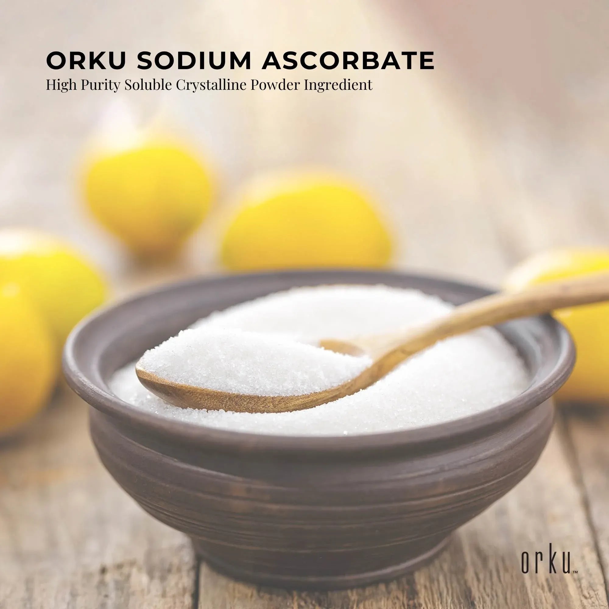 Orku 1.2Kg Sodium Ascorbate Tub - High Purity Soluble Crystalline Powder V238-SUPDZ-28715134943312