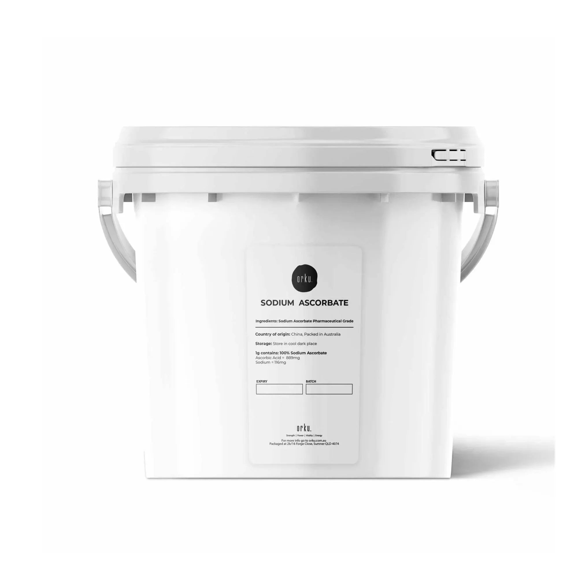 Orku 5Kg Sodium Ascorbate Tub - High Purity Soluble Crystalline Powder V238-SUPDZ-28715172102224