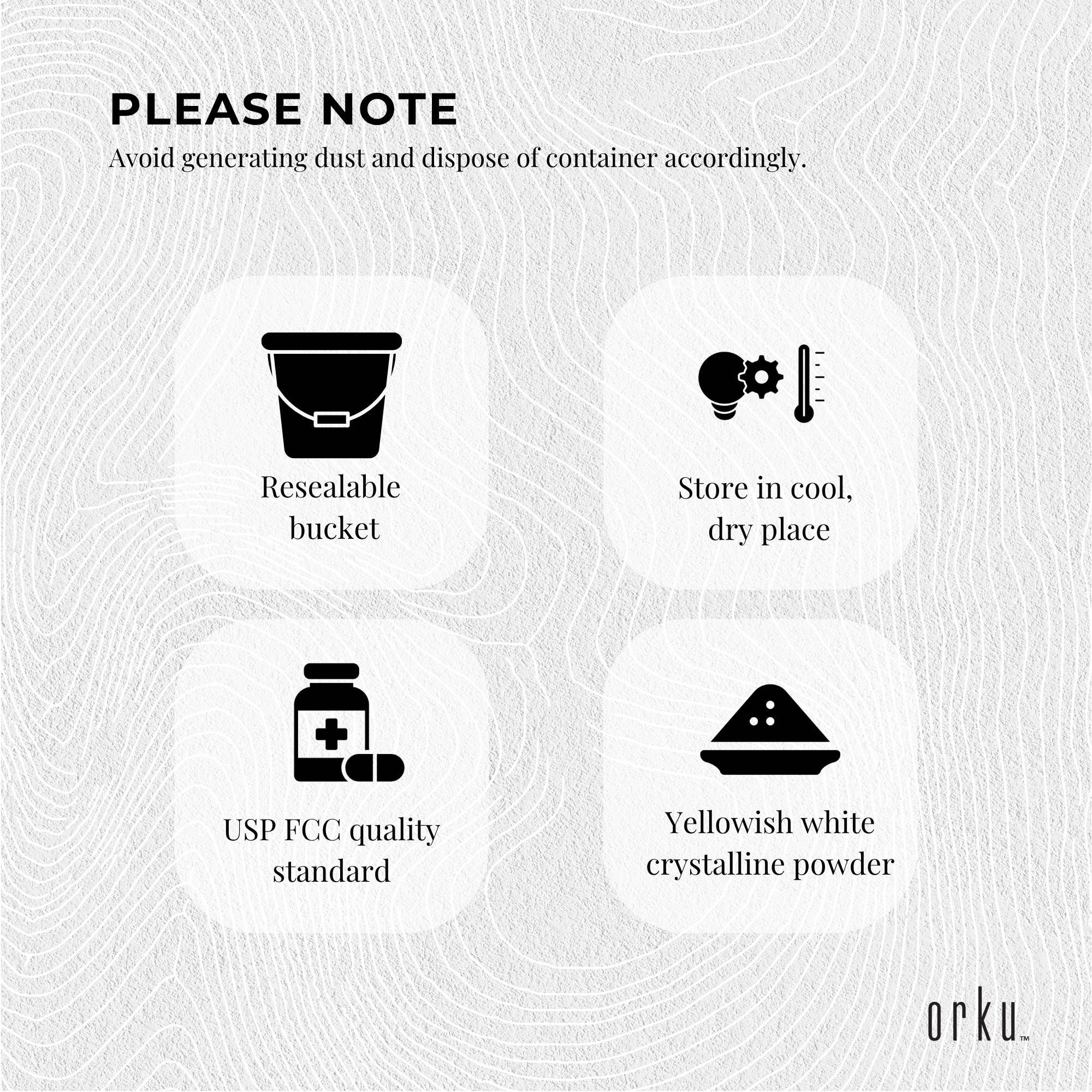 Orku 5Kg Sodium Ascorbate Tub - High Purity Soluble Crystalline Powder V238-SUPDZ-28715172102224