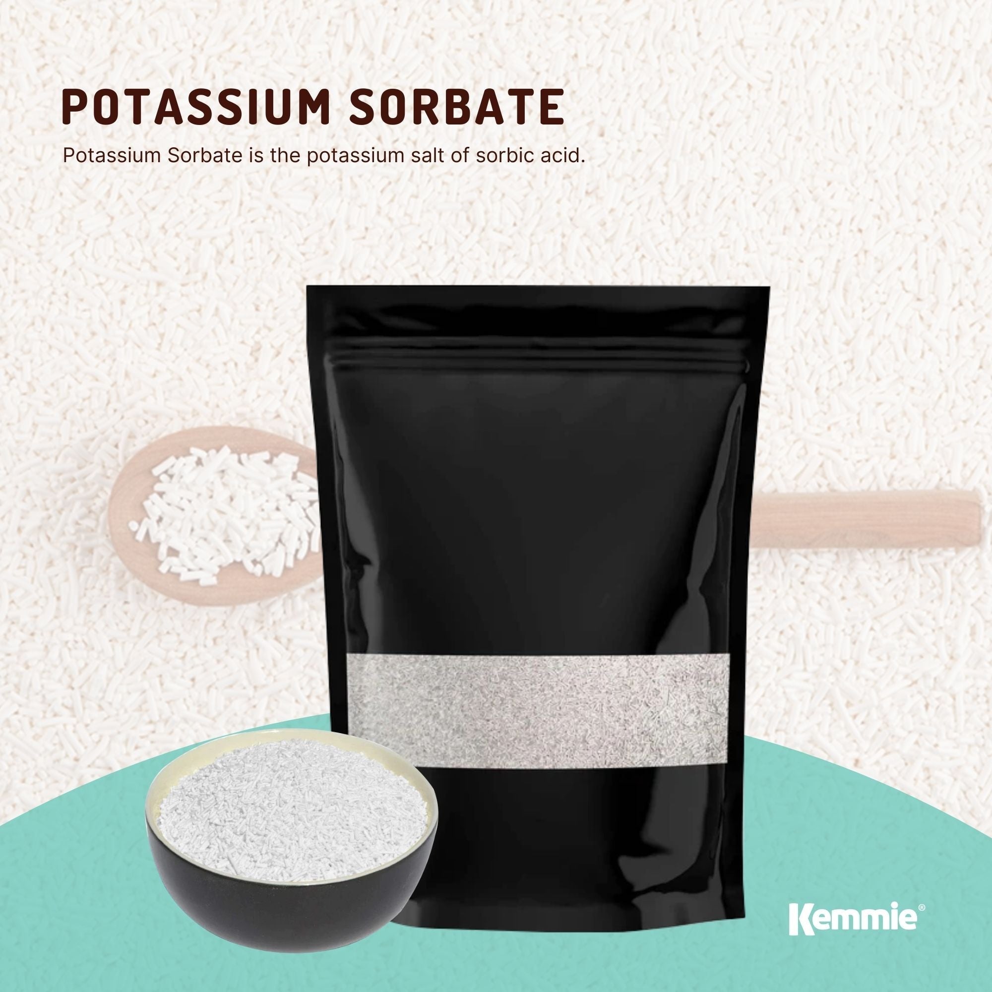 Kemmie 50g Potassium Sorbate Food Grade Granules Preservative E202 Cosmetic Brew V238-SUPDZ-28715321786448
