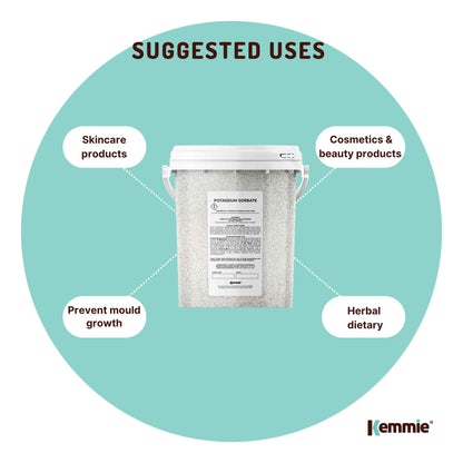 Kemmie 500g Potassium Sorbate Food Grade Granules Tub Preservative E202 Cosmetic V238-SUPDZ-28716269699152