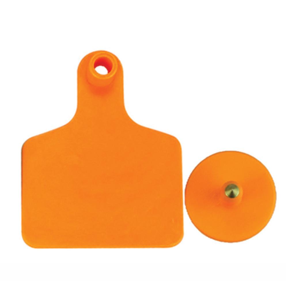 100x Cattle Ear Tags 5x4cm Set - Small Orange Blank Sheep Pig Livestock Label V238-SUPDZ-28745268428880