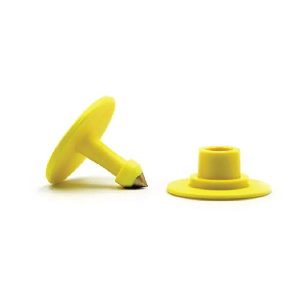 100x Cattle Ear Tags Set - Round Yellow Blank Pig Sheep Goat Cow Livestock Label V238-SUPDZ-28745427943504