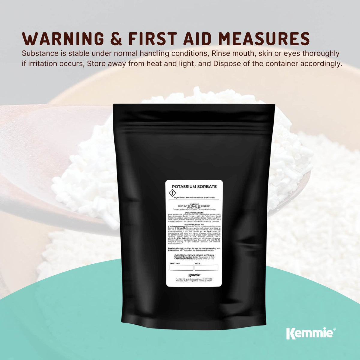 Kemmie 1Kg Potassium Sorbate Food Grade Granules Preservative E202 Cosmetic V238-SUPDZ-28795747532880