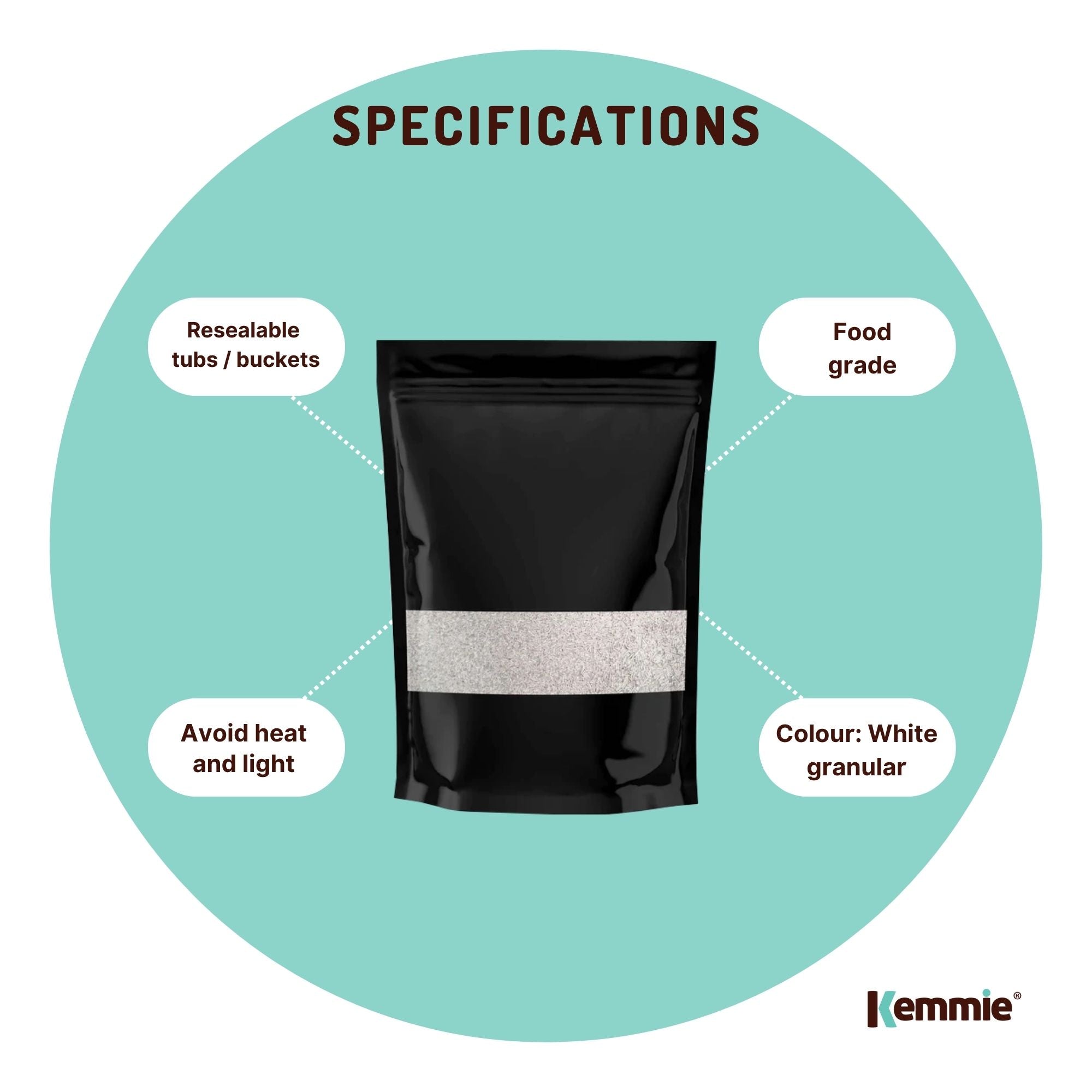 Kemmie 1Kg Potassium Sorbate Food Grade Granules Preservative E202 Cosmetic V238-SUPDZ-28795747532880