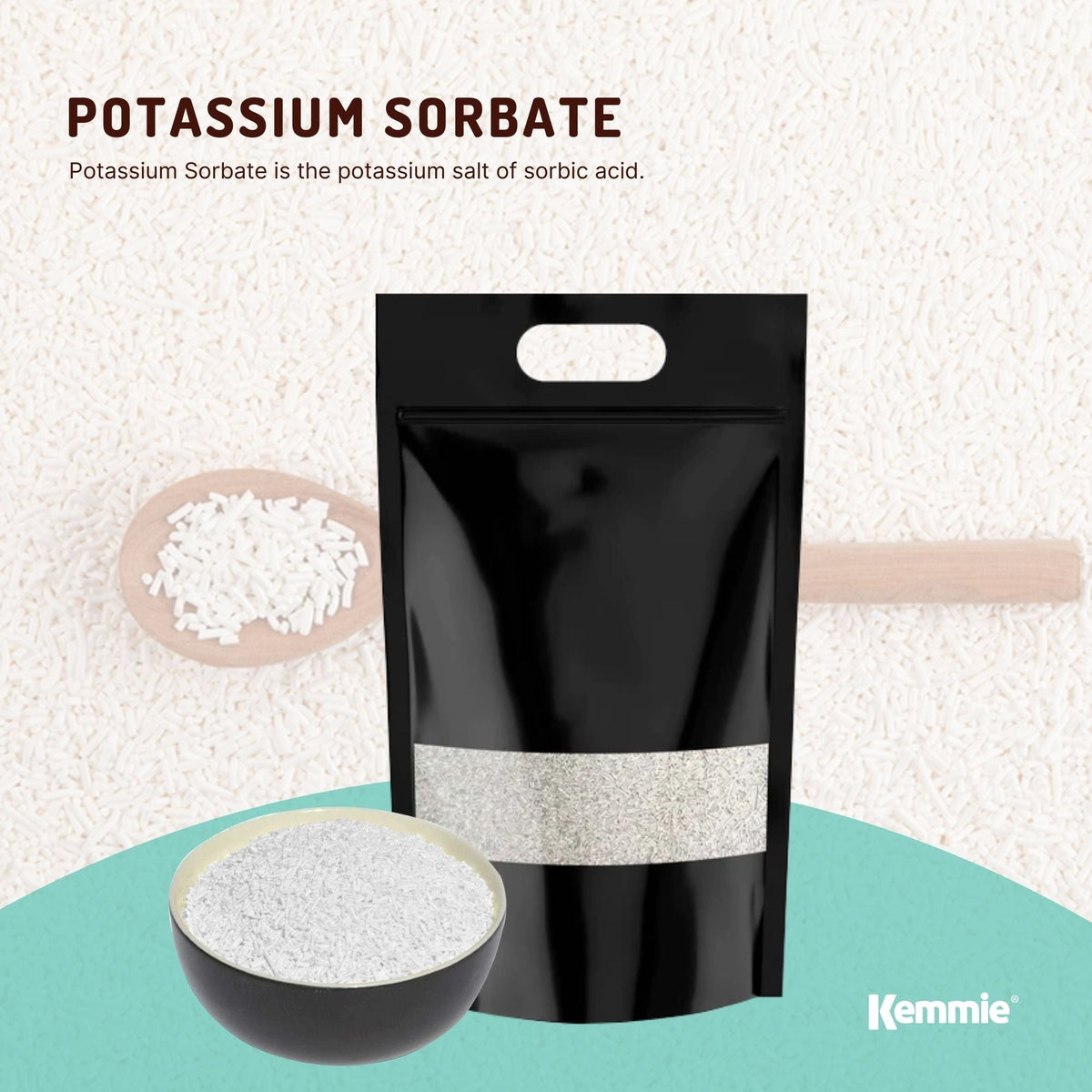 Kemmie 5Kg Potassium Sorbate Food Grade Granules Preservative E202 Cosmetic V238-SUPDZ-28795747598416