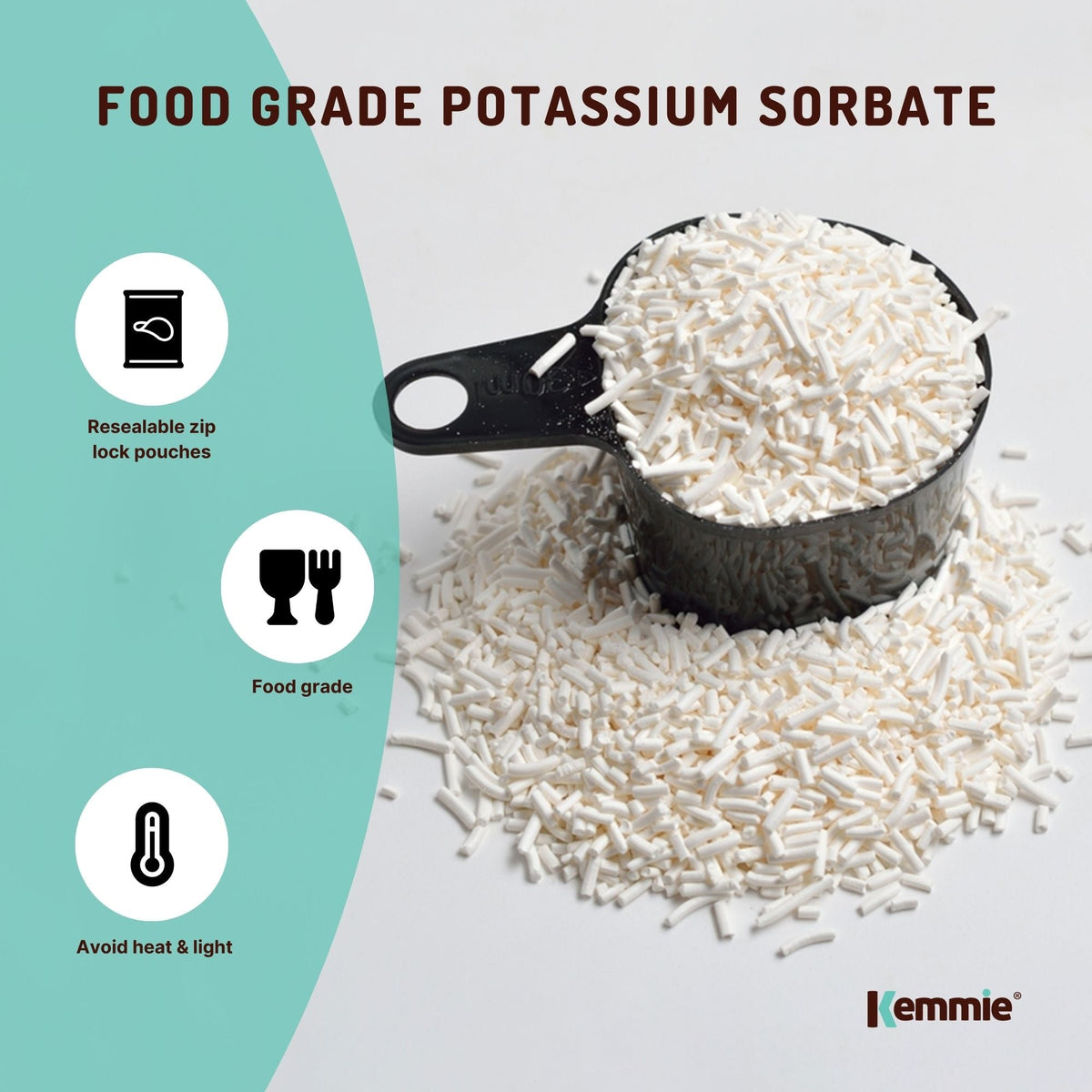 Kemmie Bulk 10Kg Potassium Sorbate Food Grade Granules Preservative E202 V238-SUPDZ-28795747631184