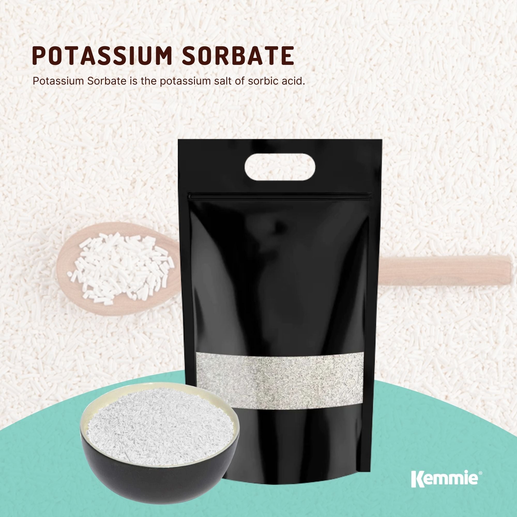 Kemmie Bulk 20Kg Potassium Sorbate Food Grade Granules Preservative E202 V238-SUPDZ-28795747663952
