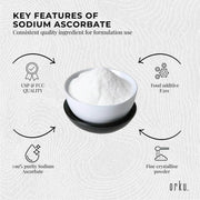 Orku 400g Sodium Ascorbate - High Purity Soluble Crystalline Powder Ingredient V238-SUPDZ-28861186277456