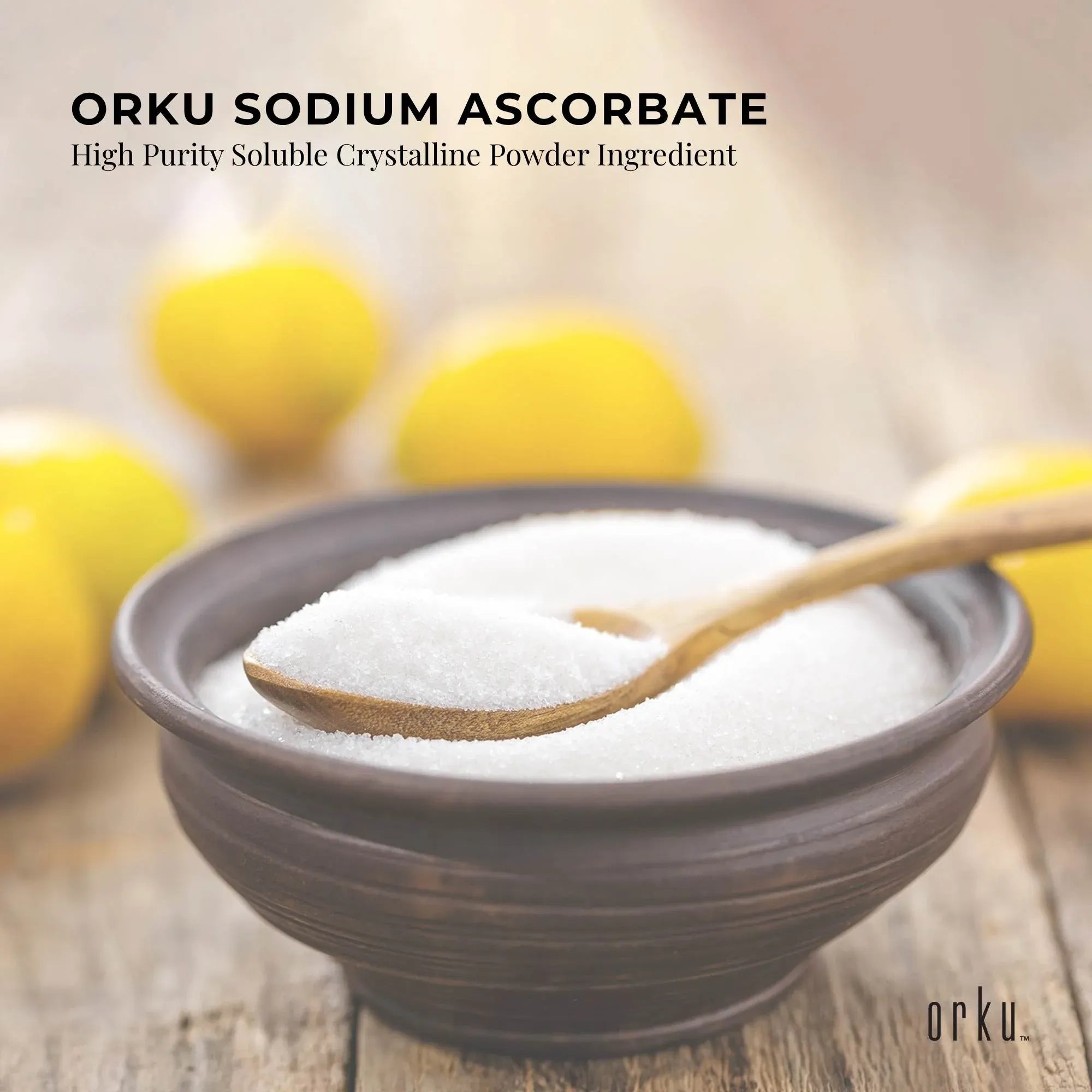 Orku 2Kg Sodium Ascorbate - High Purity Soluble Crystalline Powder Ingredient V238-SUPDZ-28861186342992