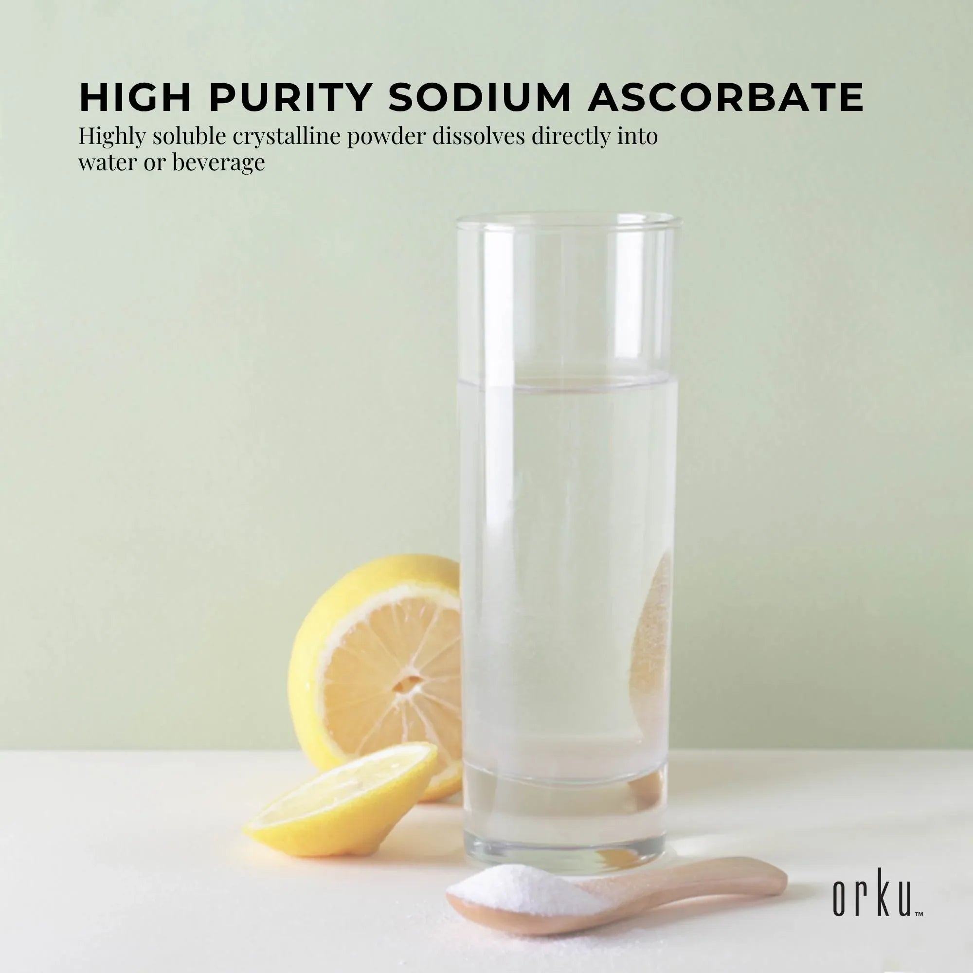 Orku 2Kg Sodium Ascorbate - High Purity Soluble Crystalline Powder Ingredient V238-SUPDZ-28861186342992