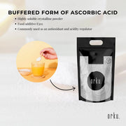 Orku 10Kg Sodium Ascorbate - High Purity Soluble Crystalline Powder Ingredient V238-SUPDZ-28861186408528