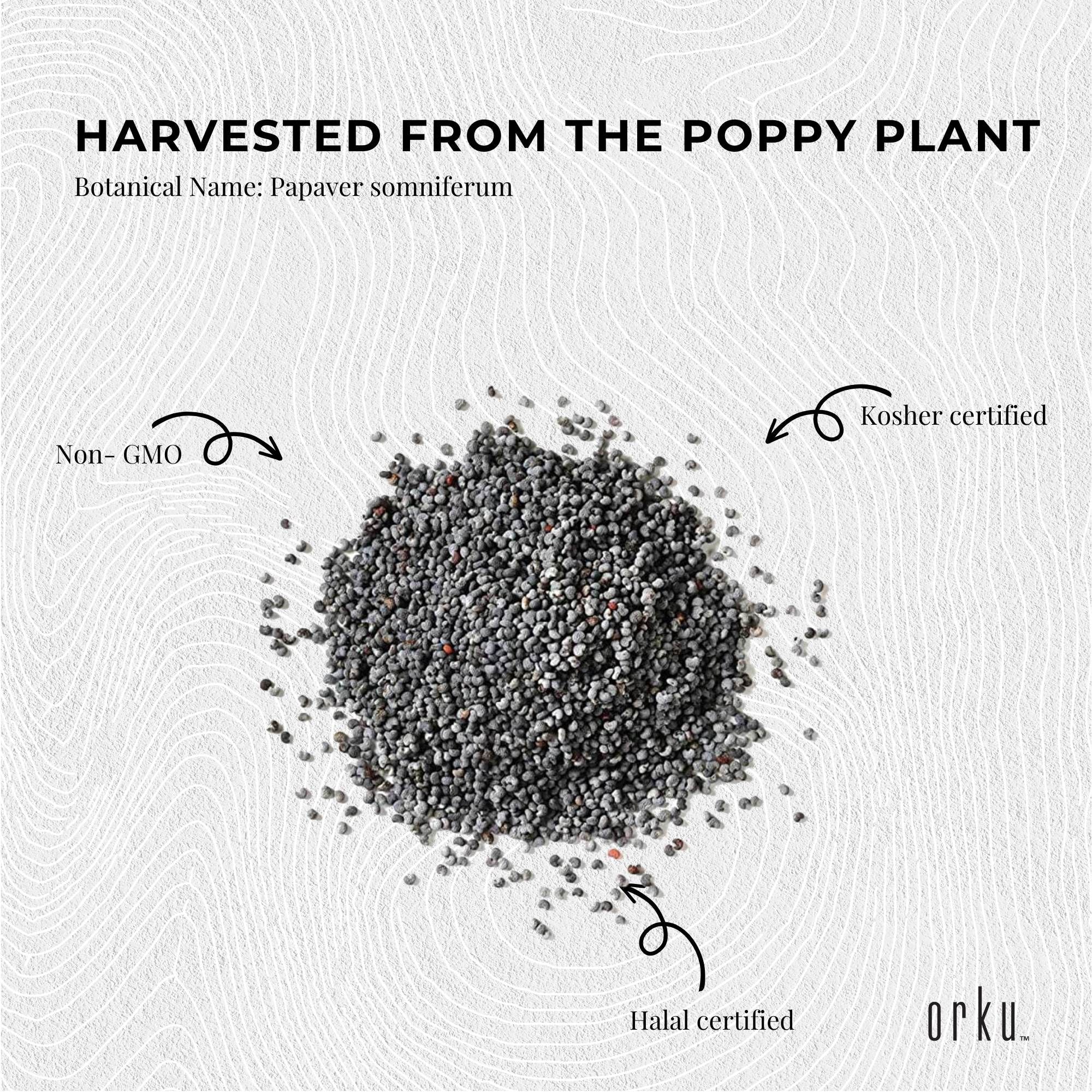 Orku 1Kg Poppy Seeds Unwashed Papaver Somniferum For Baking and Decorating V238-SUPDZ-28986416365648