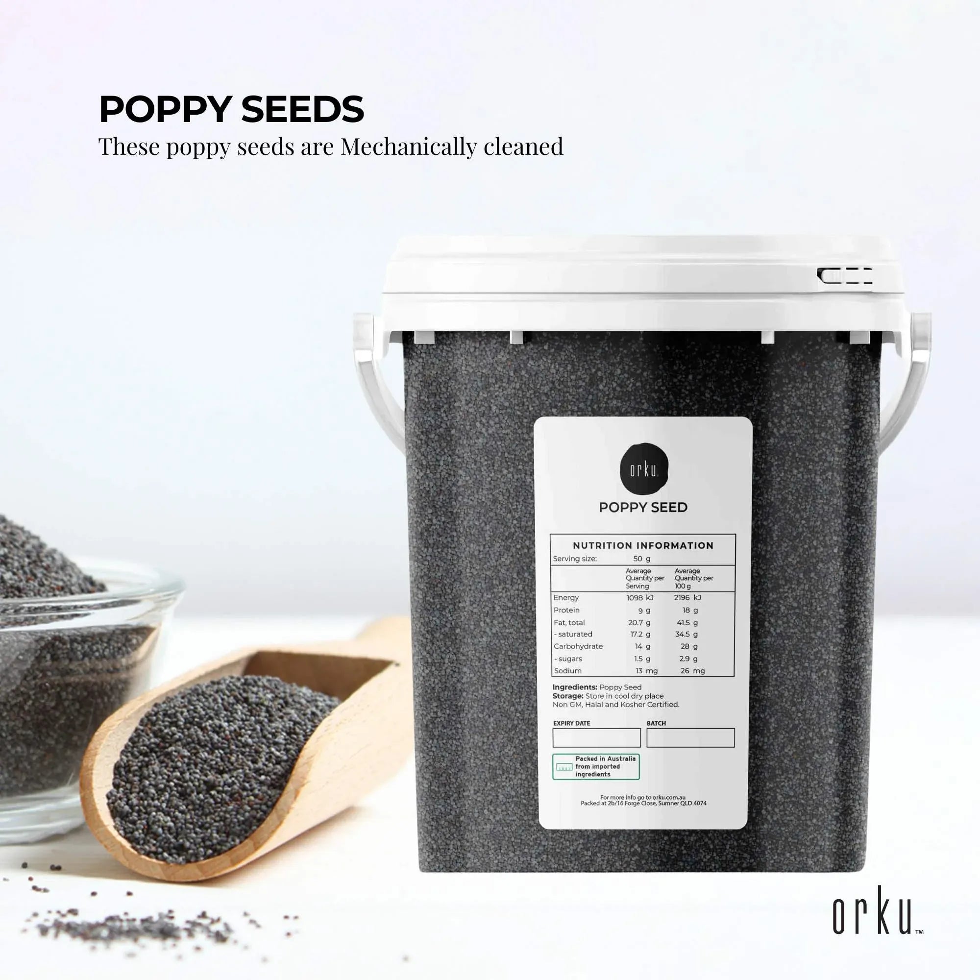 Orku 800g Poppy Seeds Unwashed Bucket Papaver Somniferum For Baking Decorating V238-SUPDZ-28986462044240