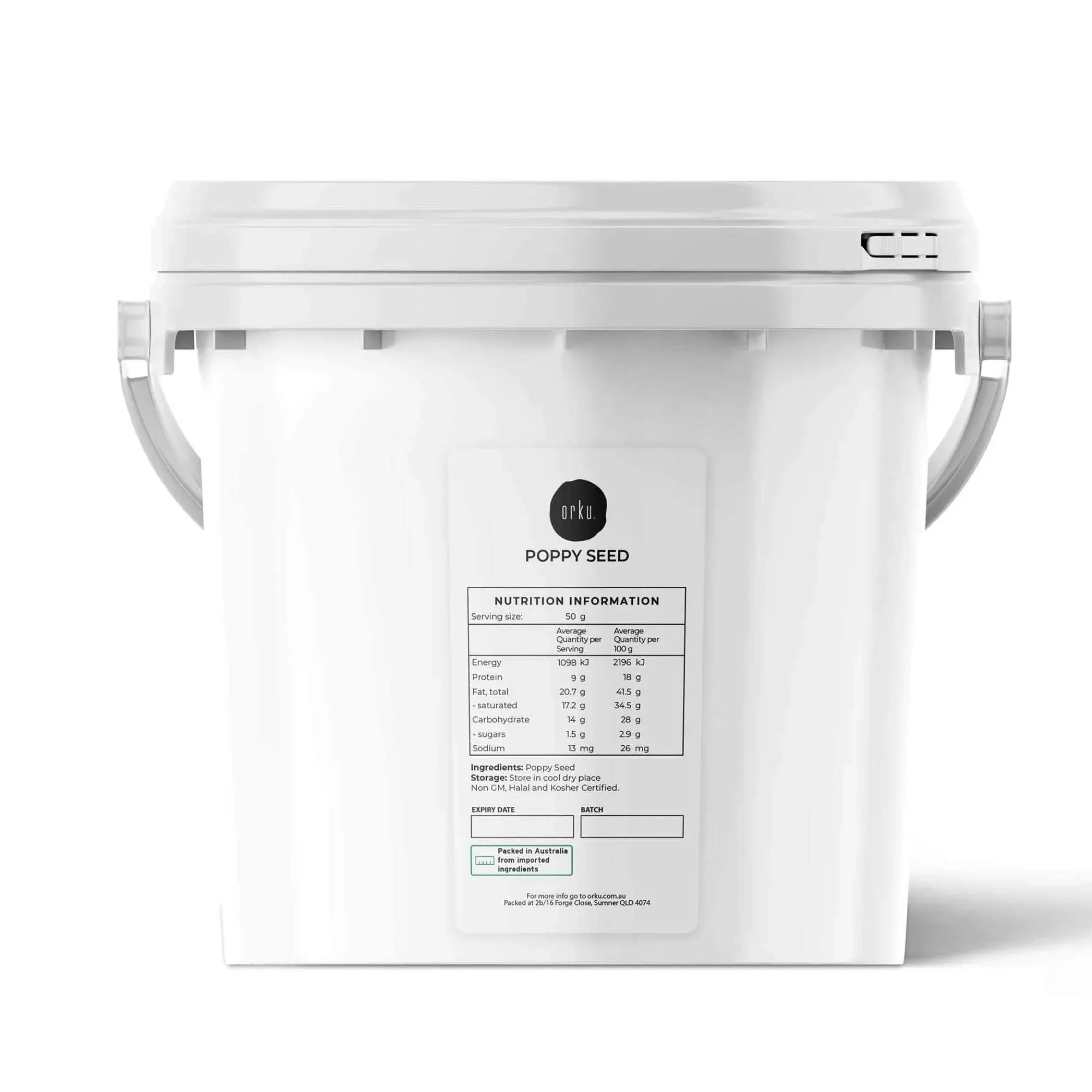 Orku 3.5Kg Poppy Seeds Unwashed Bucket Papaver Somniferum For Baking Decorating V238-SUPDZ-28986473119824