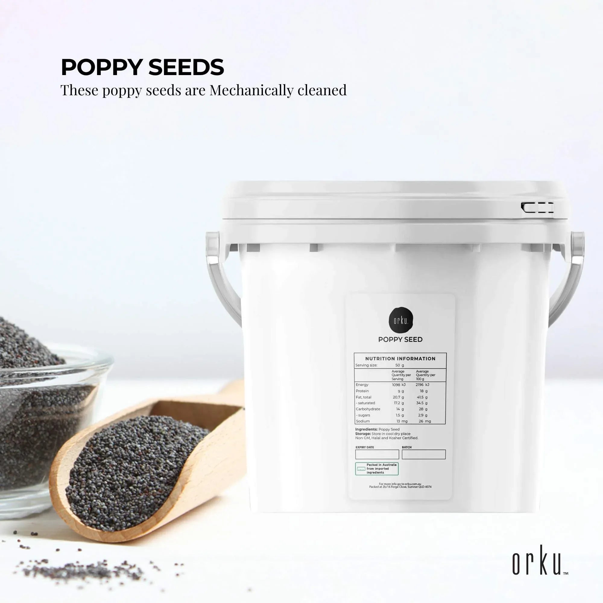 Orku 3.5Kg Poppy Seeds Unwashed Bucket Papaver Somniferum For Baking Decorating V238-SUPDZ-28986473119824