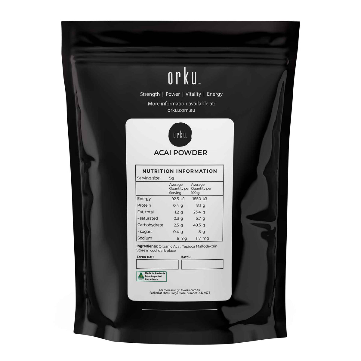100g Acai Powder 100% Organic - Superfood Amazon Berries V238-SUPDZ-28987571568720