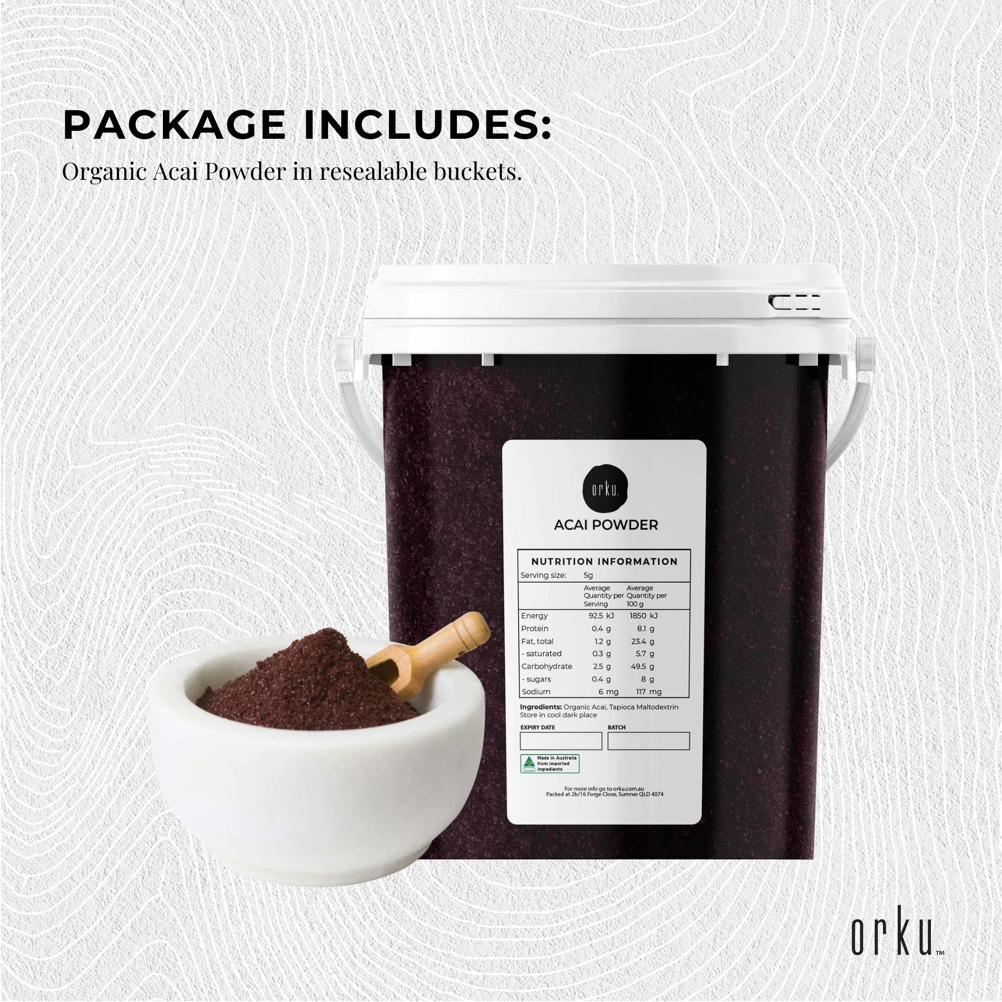 700g Acai Powder Bucket 100% Organic - Superfood Amazon Berries V238-SUPDZ-28988519743568