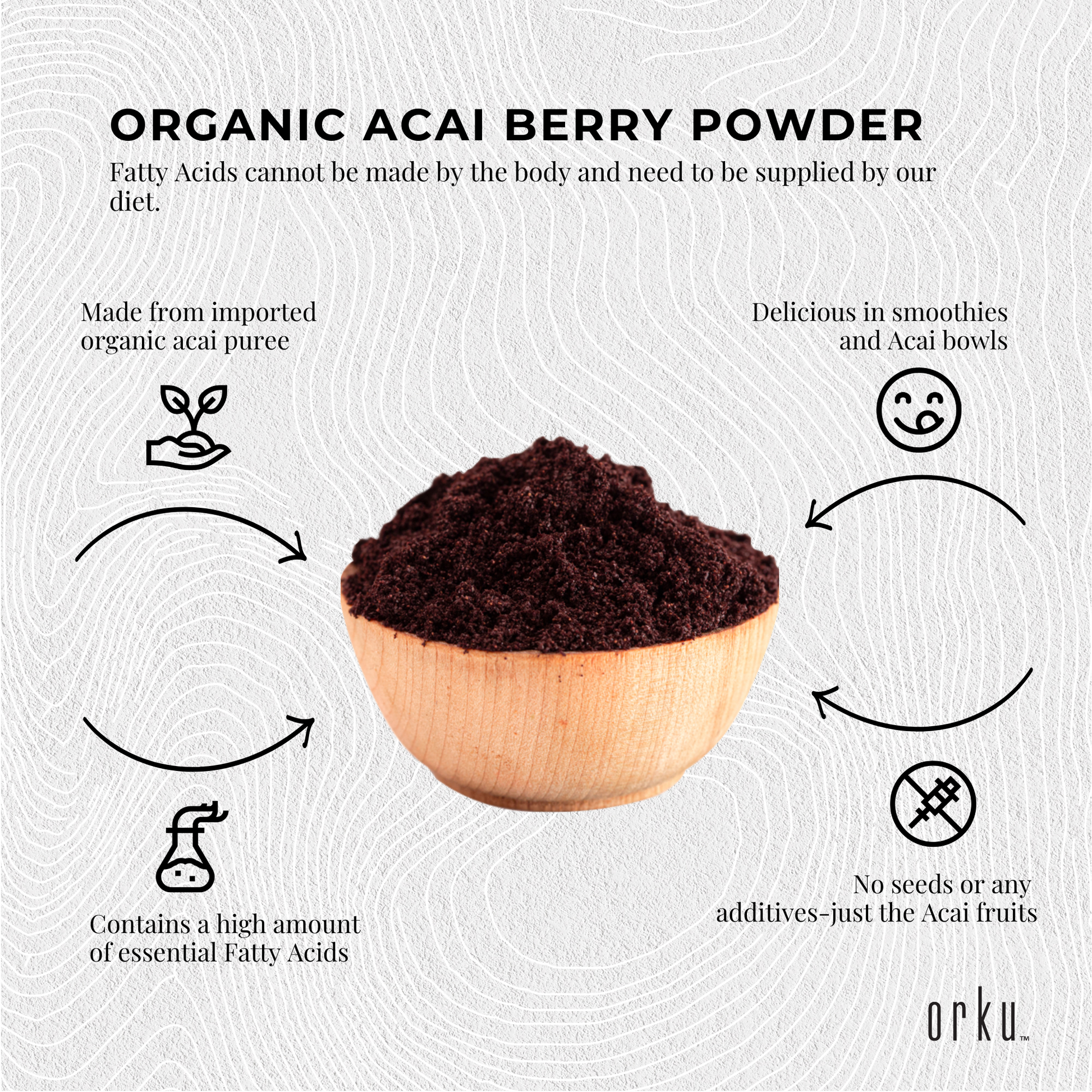 2.5kg Acai Powder Bucket 100% Organic - Superfood Amazon Berries V238-SUPDZ-28988605431888