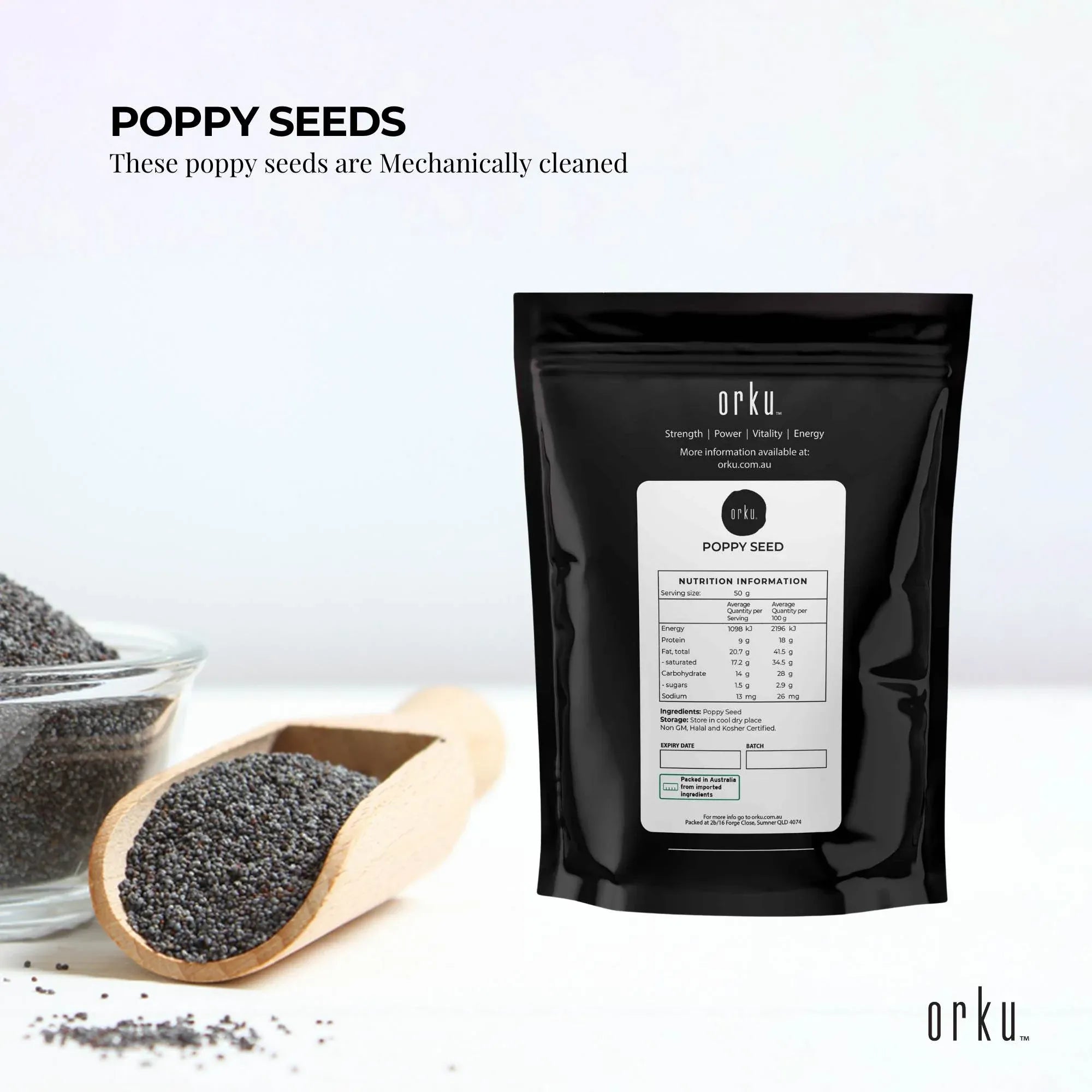 Orku 2Kg Poppy Seeds Unwashed Papaver Somniferum For Baking and Decorating V238-SUPDZ-29035958009936