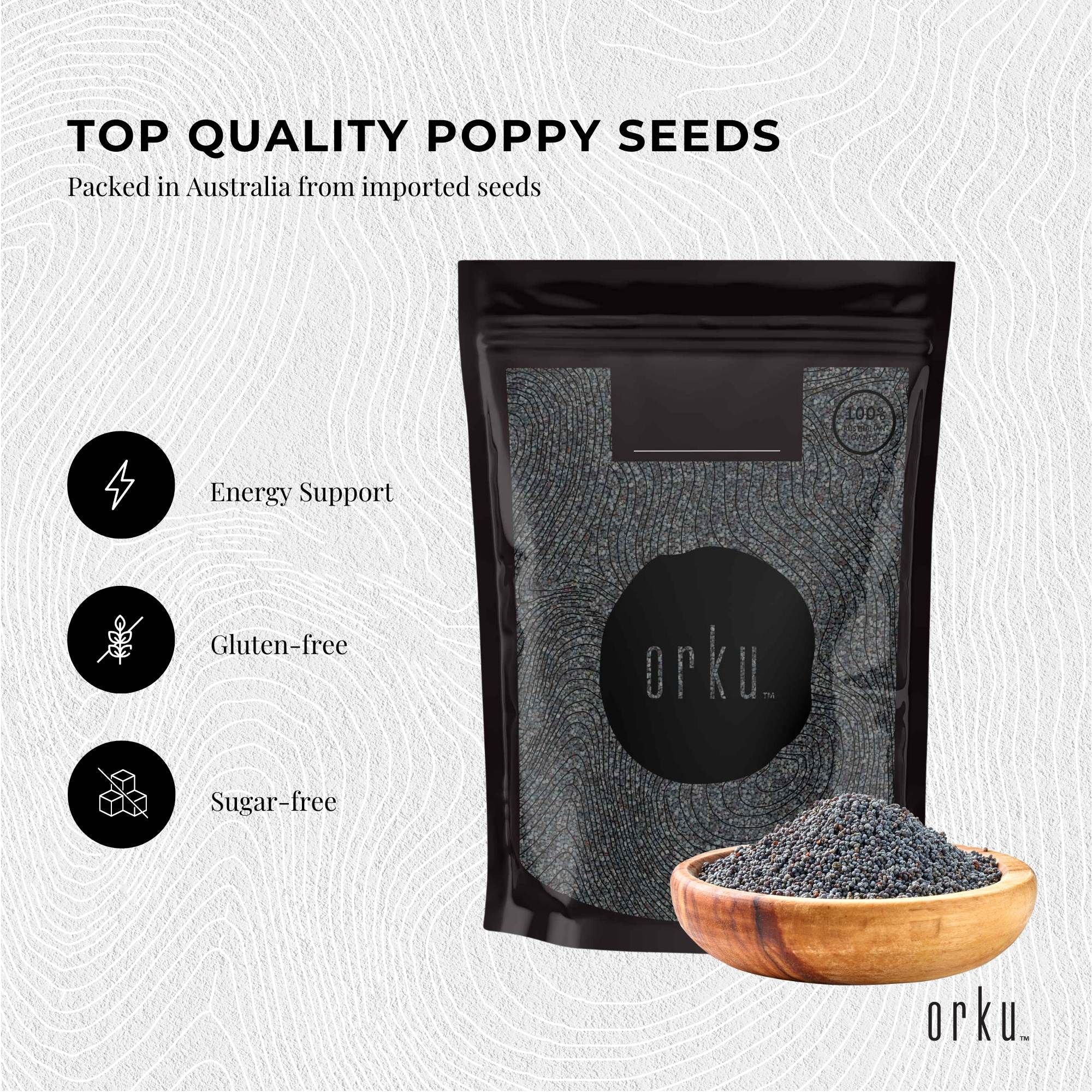 Orku 2Kg Poppy Seeds Unwashed Papaver Somniferum For Baking and Decorating V238-SUPDZ-29035958009936