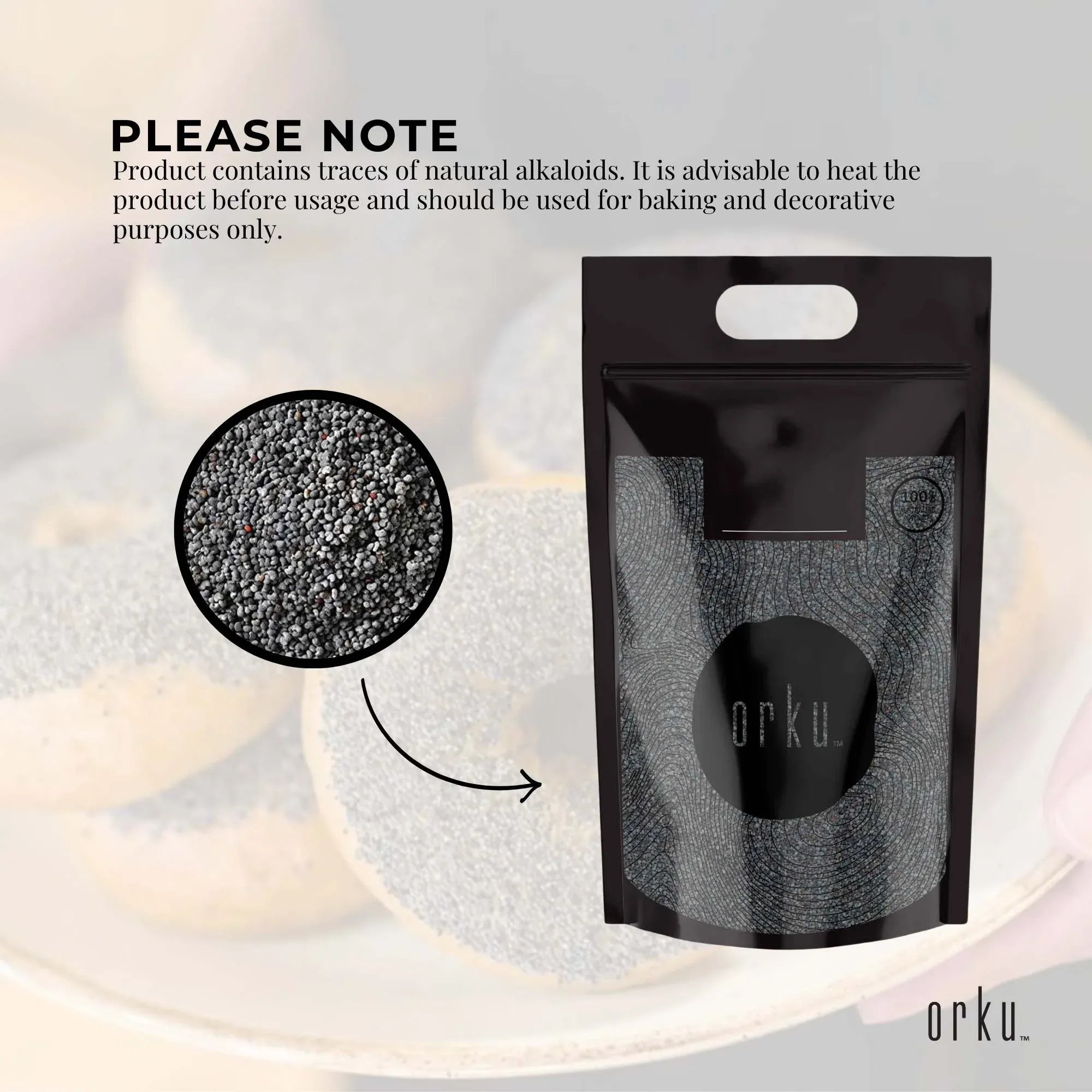 Orku 10Kg Poppy Seeds Unwashed Papaver Somniferum For Baking and Decorating V238-SUPDZ-29035958075472
