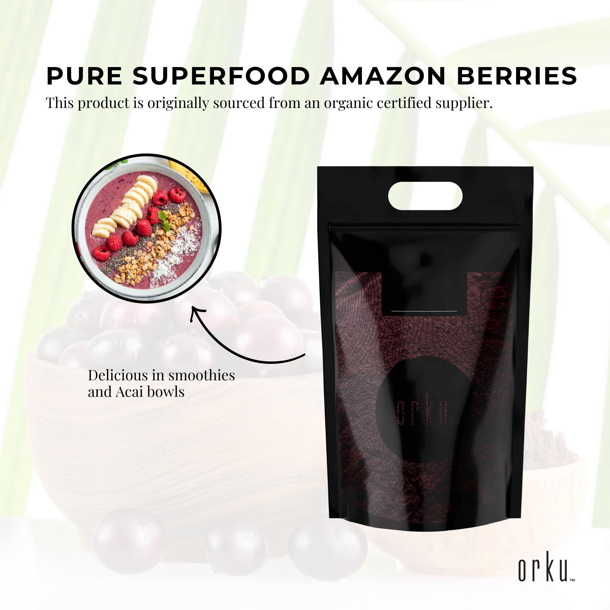 Bulk 10Kg Acai Powder 100% Organic - Superfood Amazon Berries V238-SUPDZ-29036049236048