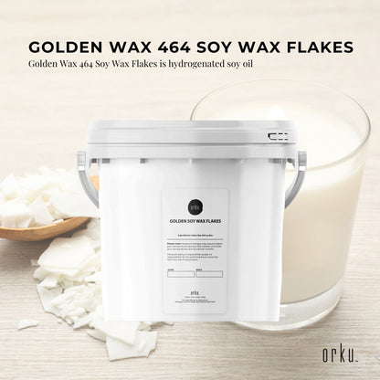 2Kg Golden 464 Soy Wax Flakes Bucket - 100% Pure Natural DIY Candle Melts Chips V238-SUPDZ-29037083983952